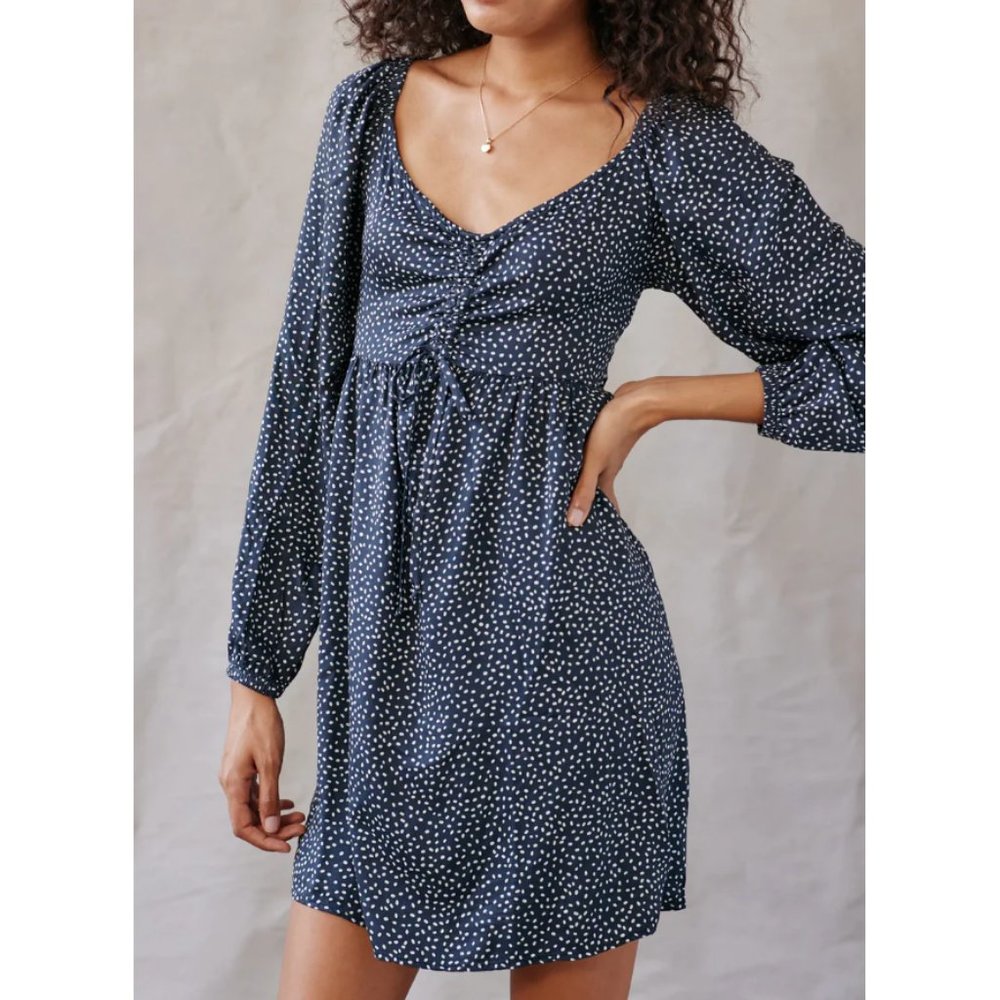 Bella Dahl Lolita Gathered Front Mini Dress S